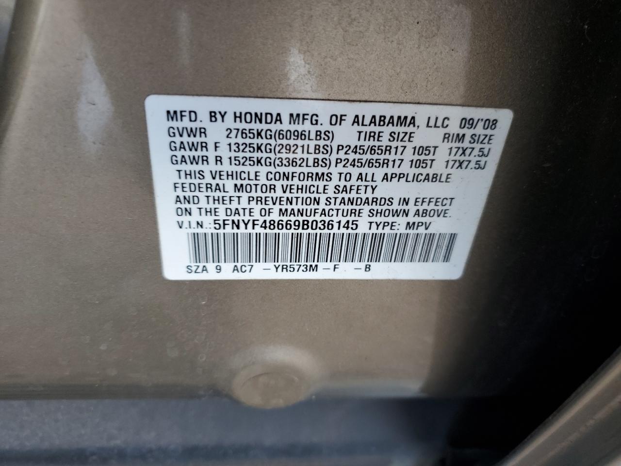 Honda Pilot Exl Image 13