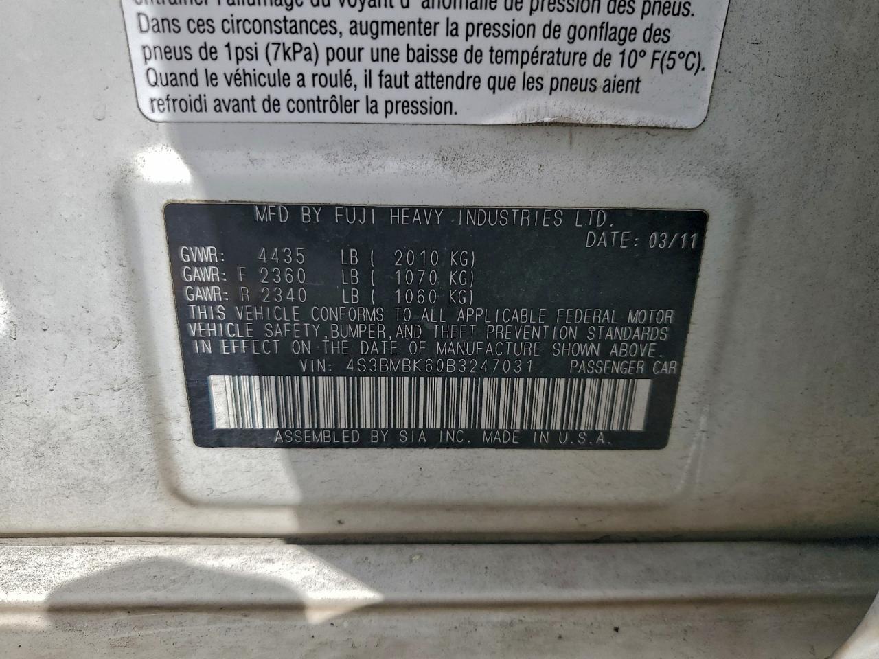 Subaru Legacy 2.5i Limited Image 11