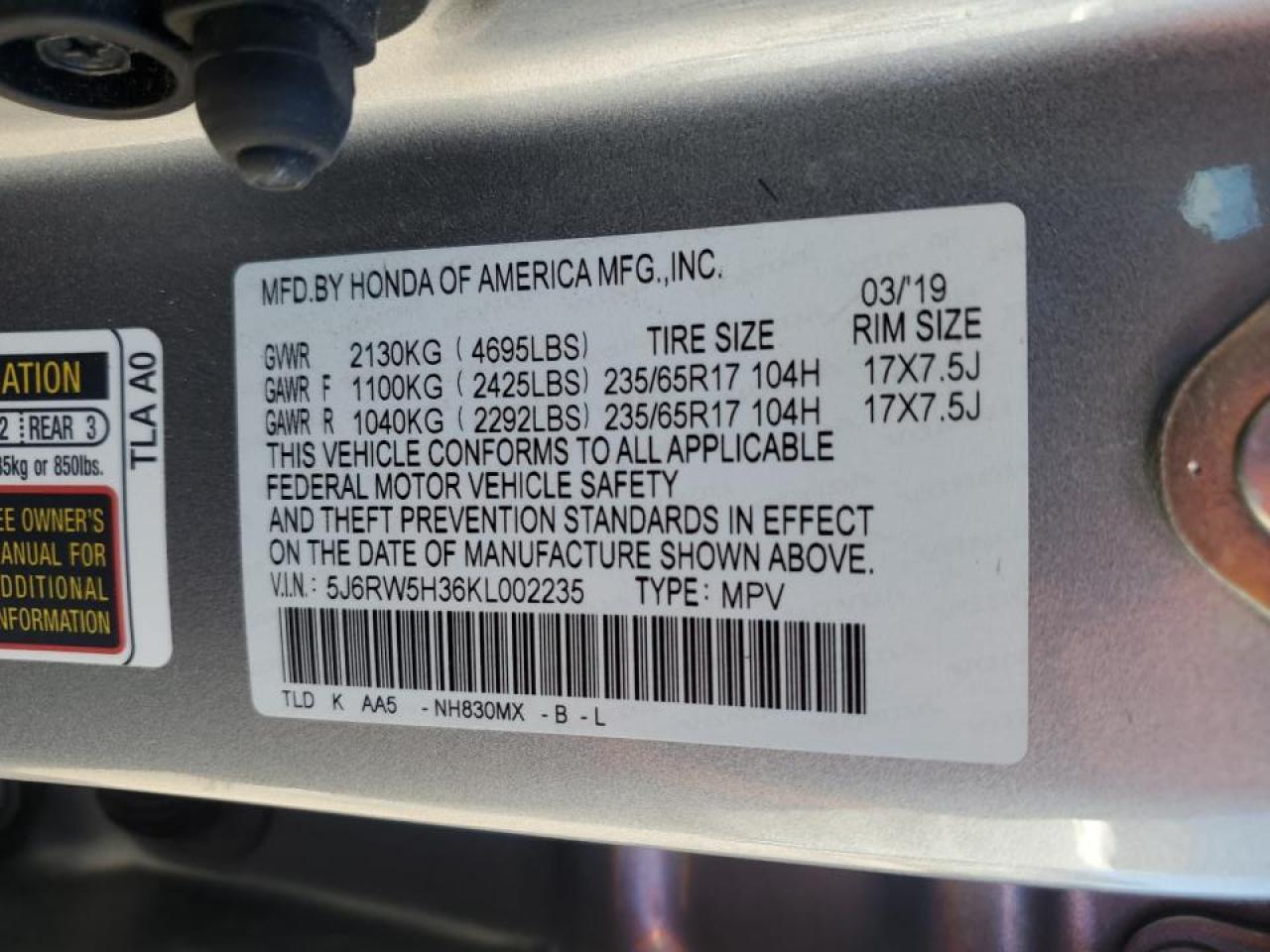 Honda Crv Lx Image 9