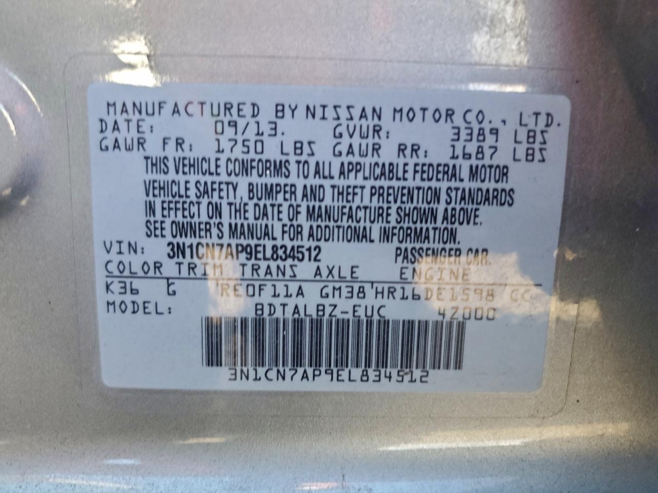 Nissan Versa S Image 10