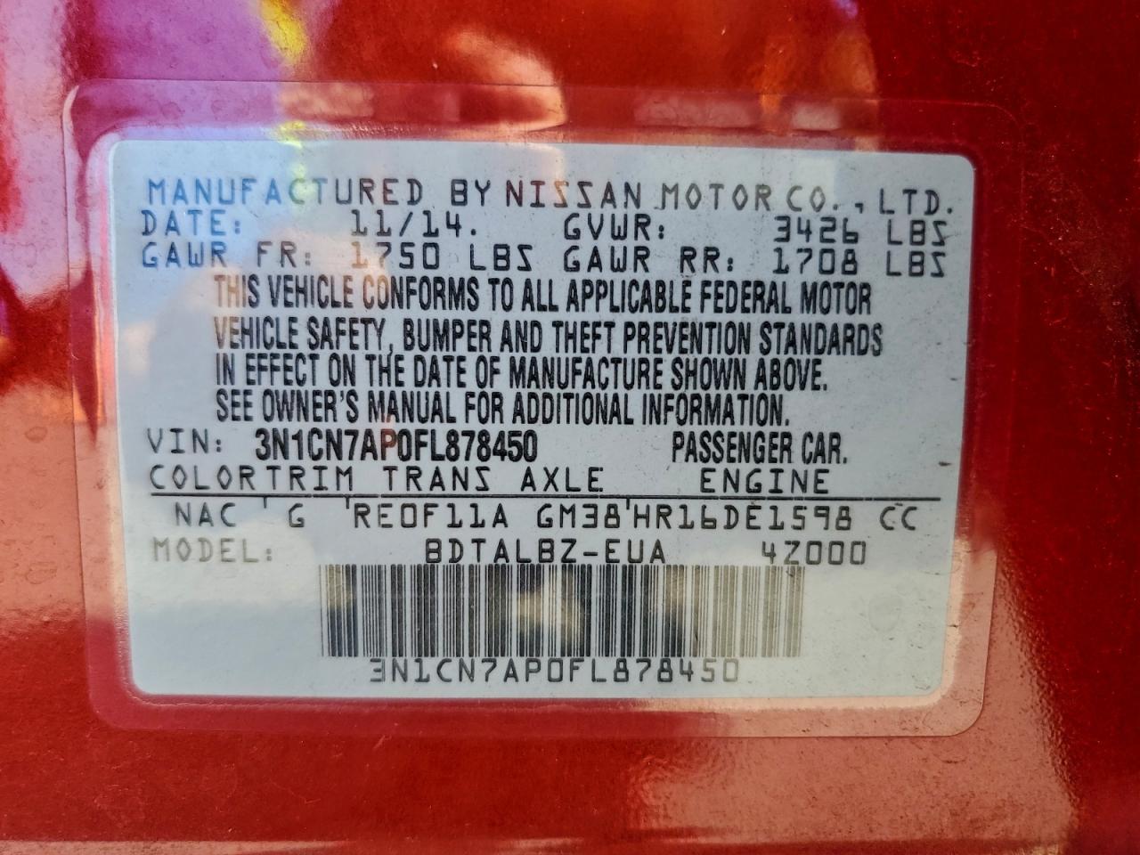 Nissan Versa S Image 12