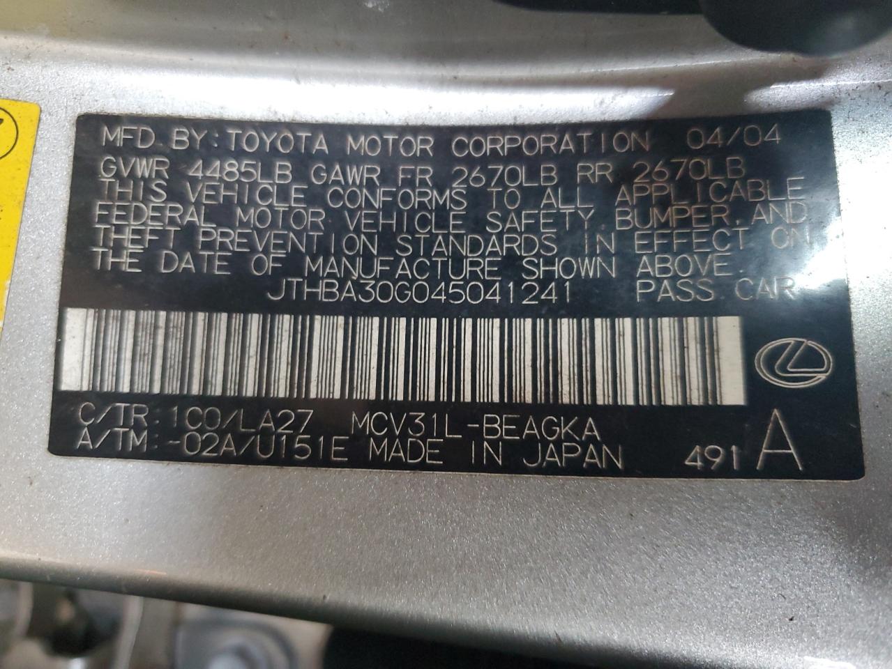 Lexus Es 330 Image 9