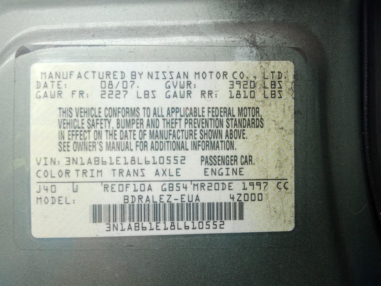 Nissan Sentra 2.0 Image 13