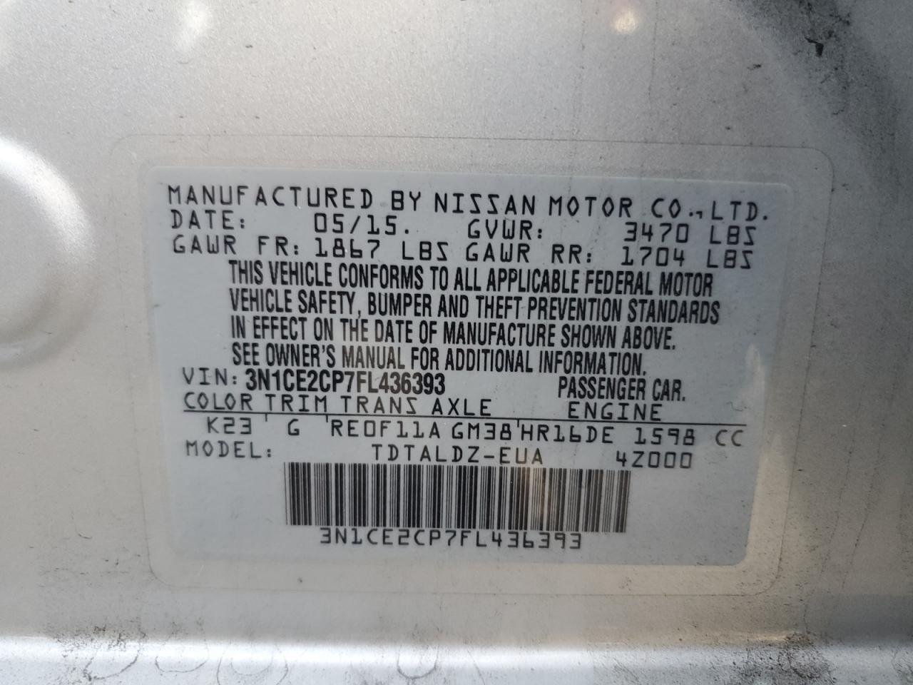 Nissan Versa S Image 12